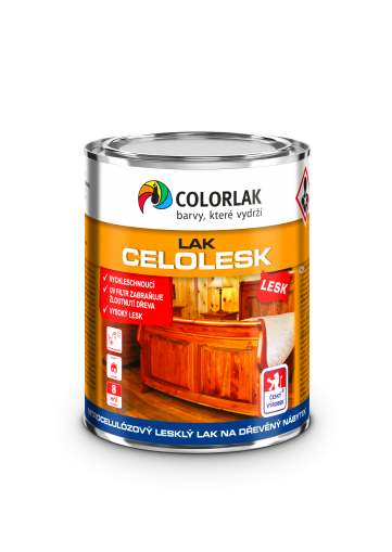 Colorlak CELOLESK C1037 nitrocelulózový lak na dřevěný nábytek 0,75L lesklý