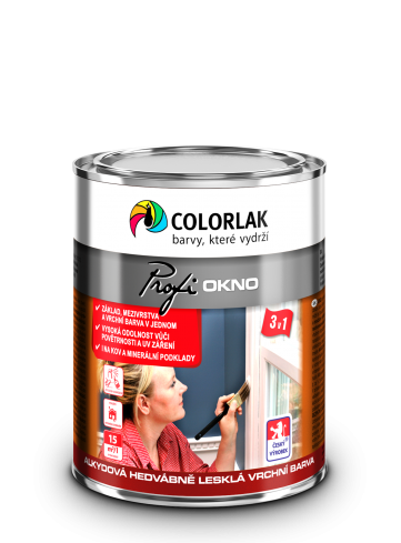 Colorlak PROFI OKNO S2082 alkydová rychleschnoucí vrchní barva 3,5L 1000 - bílá