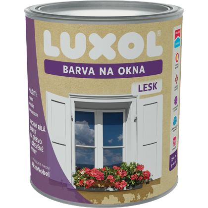 Luxol Barva na okna bílá lesklá 2,5l