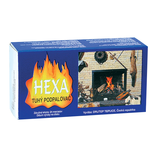 Drutep Hexa tuhý podpalovač, tuhý líh, kostky, 200 g