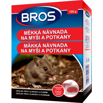 Bros měkká návnada proti myším, krysám a potkanům, 150 g