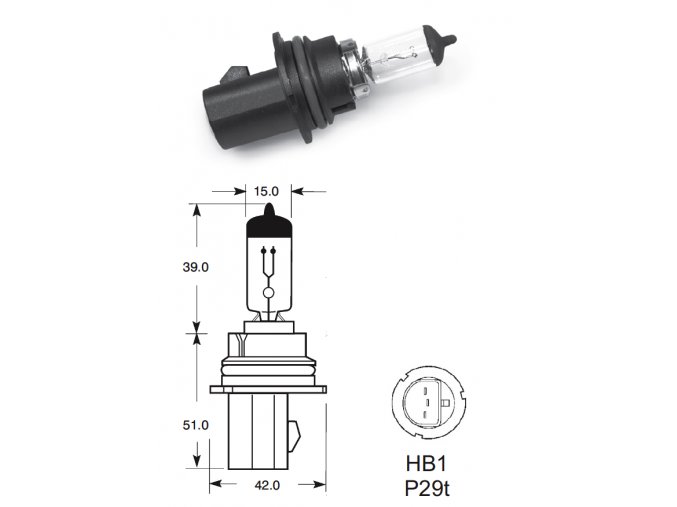 12V HB1 65-45W P29T 1ks