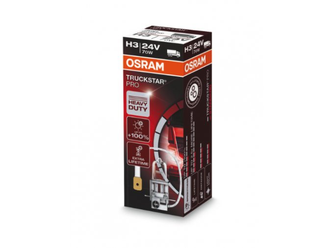 Osram 24V H3 70W PK22S TRUCKSTAR PRO +100%