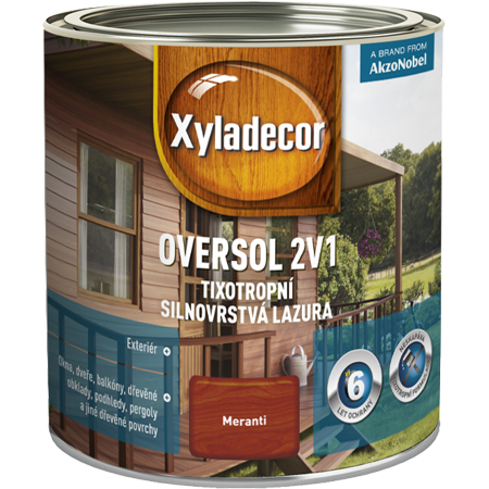 Xyladecor Oversol 2v1 tixotropní silnovrstvá lazura 2,5L