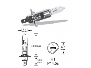 12V H1 55W P14,5S Osram 1ks