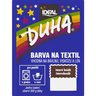 Ideal Duha tmavě hnědá, barva na textil na bavlnu, viskozu a len, 15g 