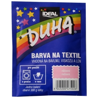 Ideal Duha růžová, barva na textil na bavlnu, viskozu a len, 15g 