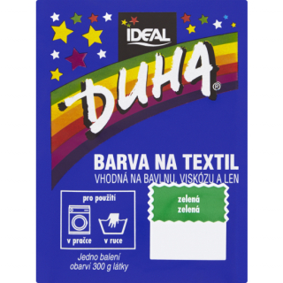 Ideal Duha zelená, barva na textil na bavlnu, viskozu a len, 15g 