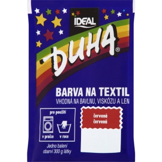 Ideal Duha červená, barva na textil na bavlnu, viskozu a len, 15g 