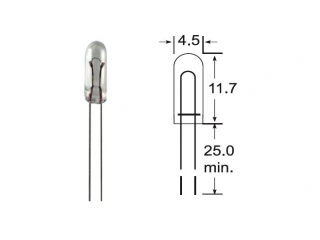 12V 100MA T1 1/4 4,5 X 12 10ks