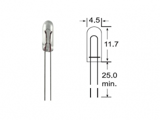 12V 100MA T1 1/4 4,5 X 12 10ks