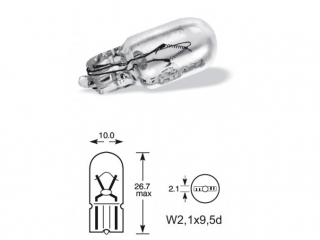 12V 3W CELOSKLO W2,1X9,5D 10ks