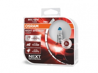 12V H1 55W P14,5S Osram NIGHTBREAKER LASER +150%, NOVÁ GENERACE, SADA