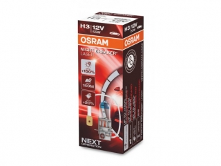 12V H3 55W PK22S Osram NIGHTBREAKER LASER +150%, NOVÁ GENERACE 1ks