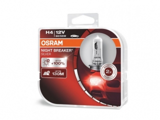 Osram 12V H4 60-55W P43T NIGHTBREAKER SILVER +100% sada