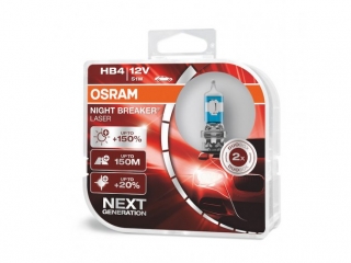 12V HB4 51W P22D Osram NIGHTBREAKER LASER +150%, NOVÁ GENERACE, SADA