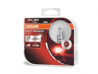 Osram 12V H1 55W P14,5S NIGHTBREAKER SILVER +100% sada